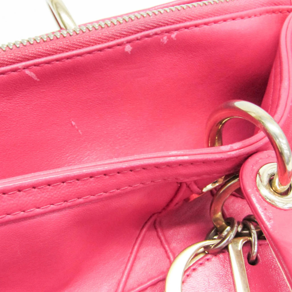 CHRISTIAN DIOR Pink Leather Shoulder Bag - Picture 14 of 16
